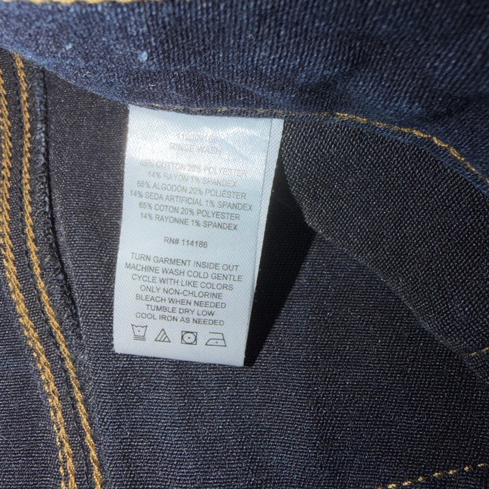 Stretch Straight Leg Blue Jeans - Picture 7 of 9